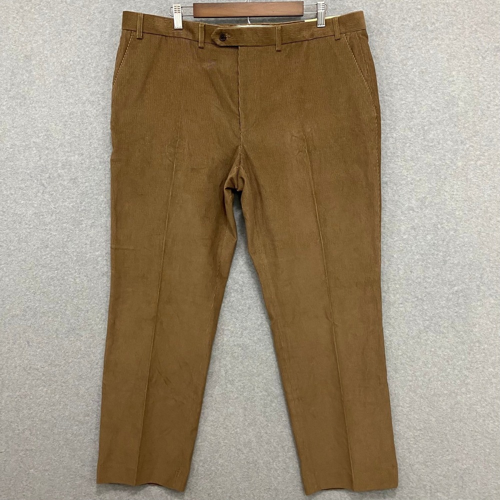 LAUREN RALPH LAUREN Men's 40x30 Flat Front Corduroy Pants Tan 100% Cotton NWT